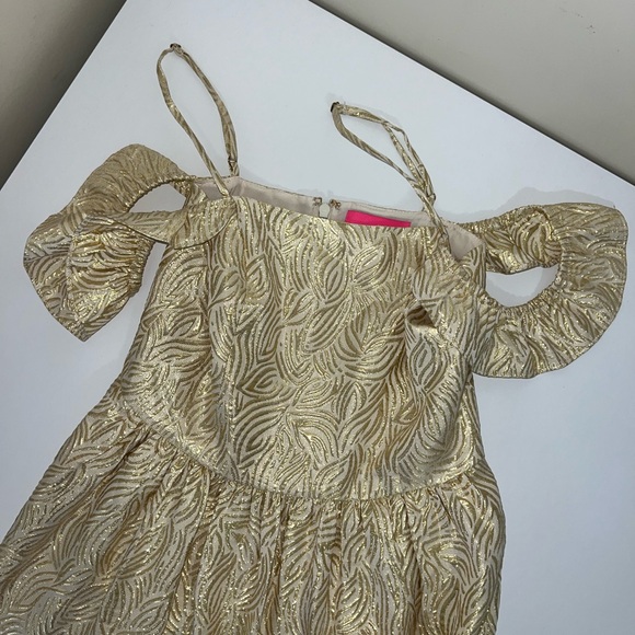 Lilly Pulitzer Kariana Silk Golf Off the Shoulder Dress size 00. - Picture 3 of 6